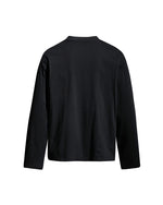 Retro distressed printed long-sleeved shirt