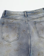 休閑直筒牛仔褲