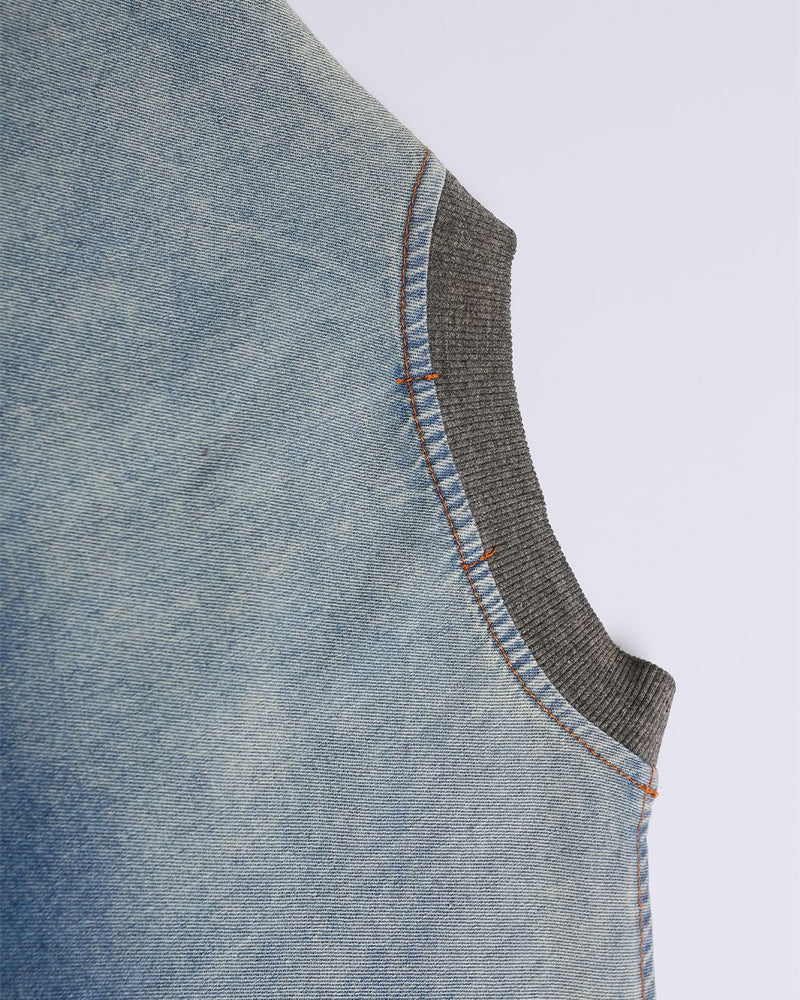 스타 레터 데님 반팔