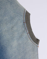 스타 레터 데님 반팔