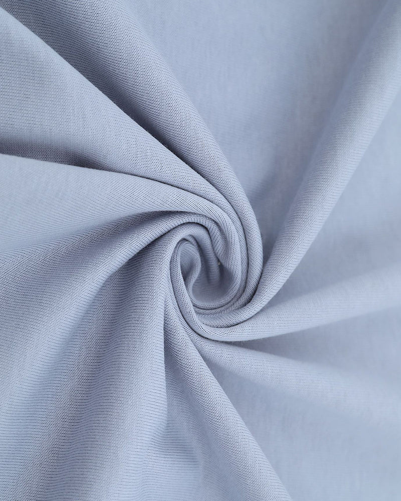 느슨한 대조적인 색상 디자인의 짧은 소매