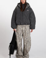 디스트레스드 후드 재킷