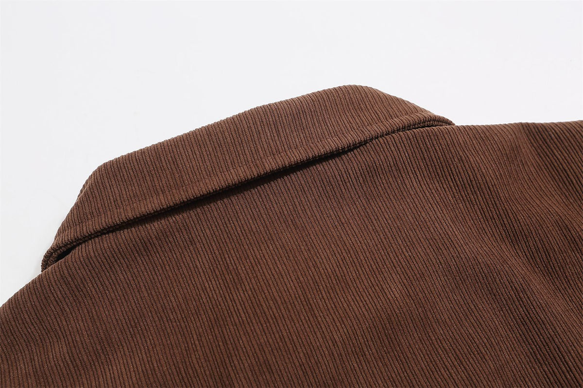 Retro contrast patchwork jacket