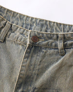 Heavy duty wide-leg jeans