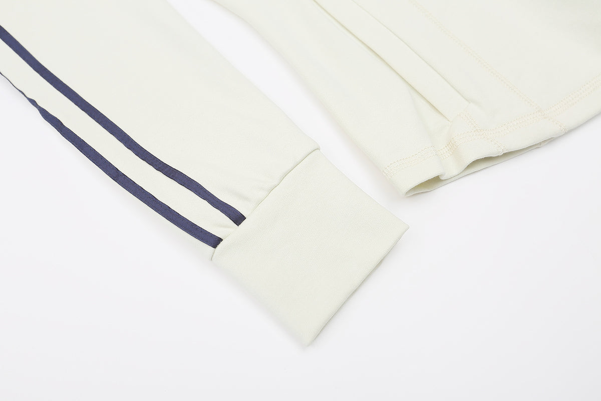 레트로 스포츠 컬러 블록 지퍼 긴팔