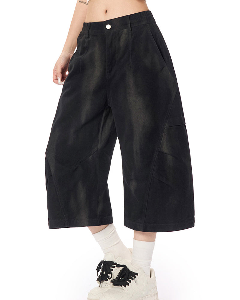 做舊工裝七分褲