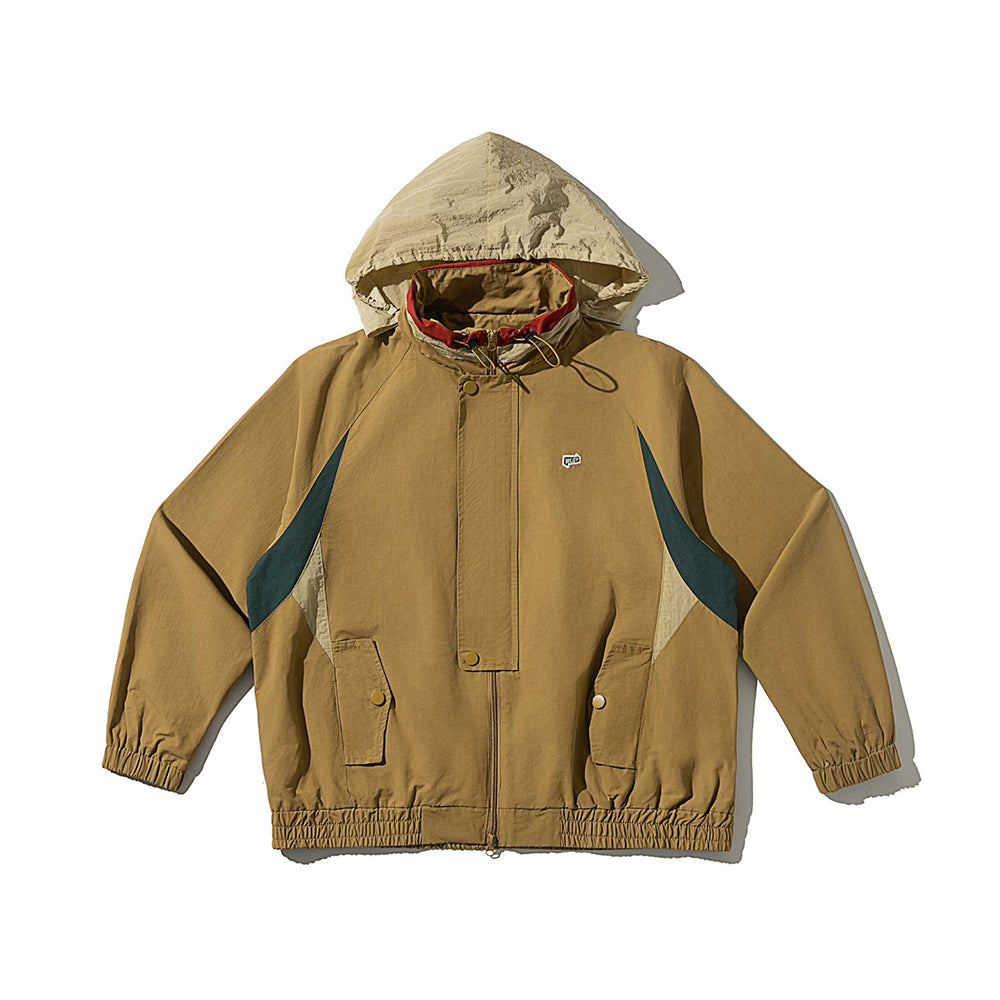 Color-blocked short jacket