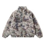빈티지 카무플라주 배지 자수 재킷