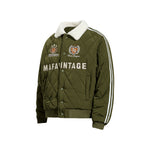 레트로 레터 자수 코튼 패딩 재킷