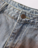 水洗休閑直筒牛仔褲