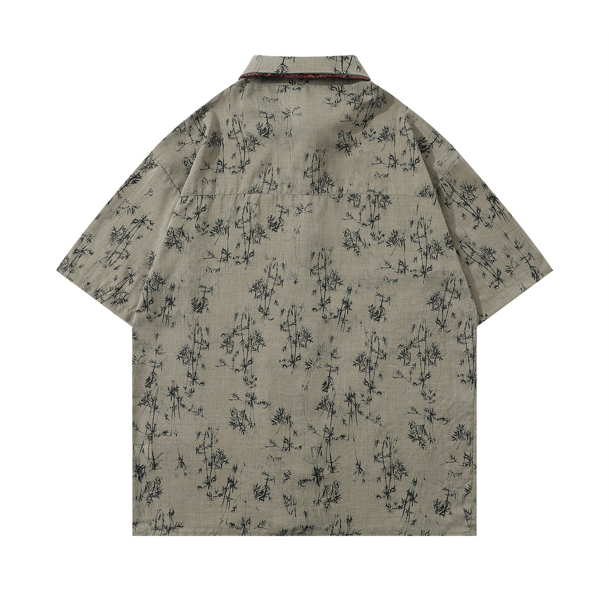 빈티지 플로럴 타이 반팔 셔츠