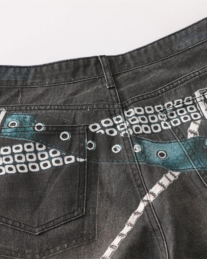 Designer straight jeans