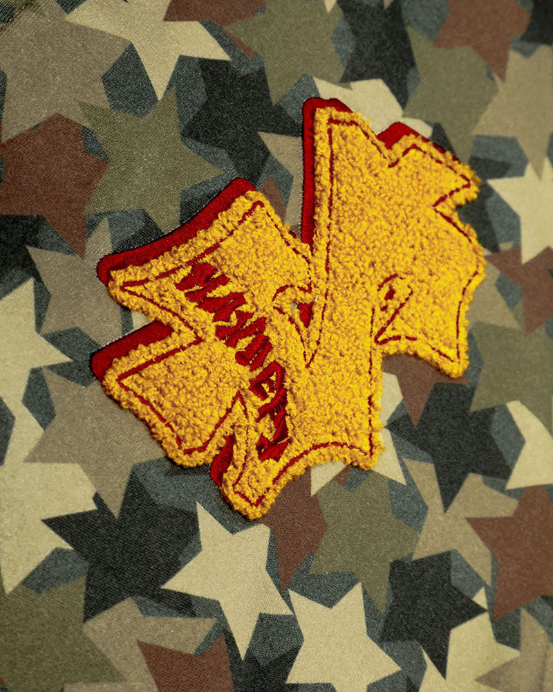 Camouflage hooded sweatshirt jacket