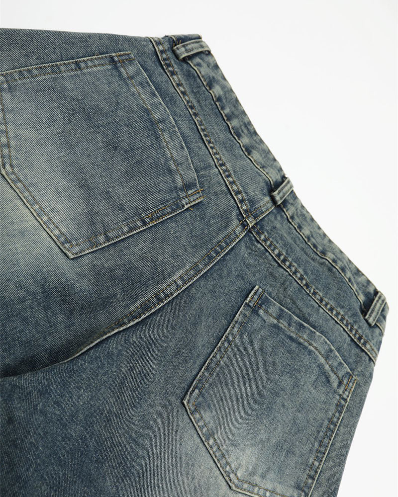 趣味刺綉牛仔褲