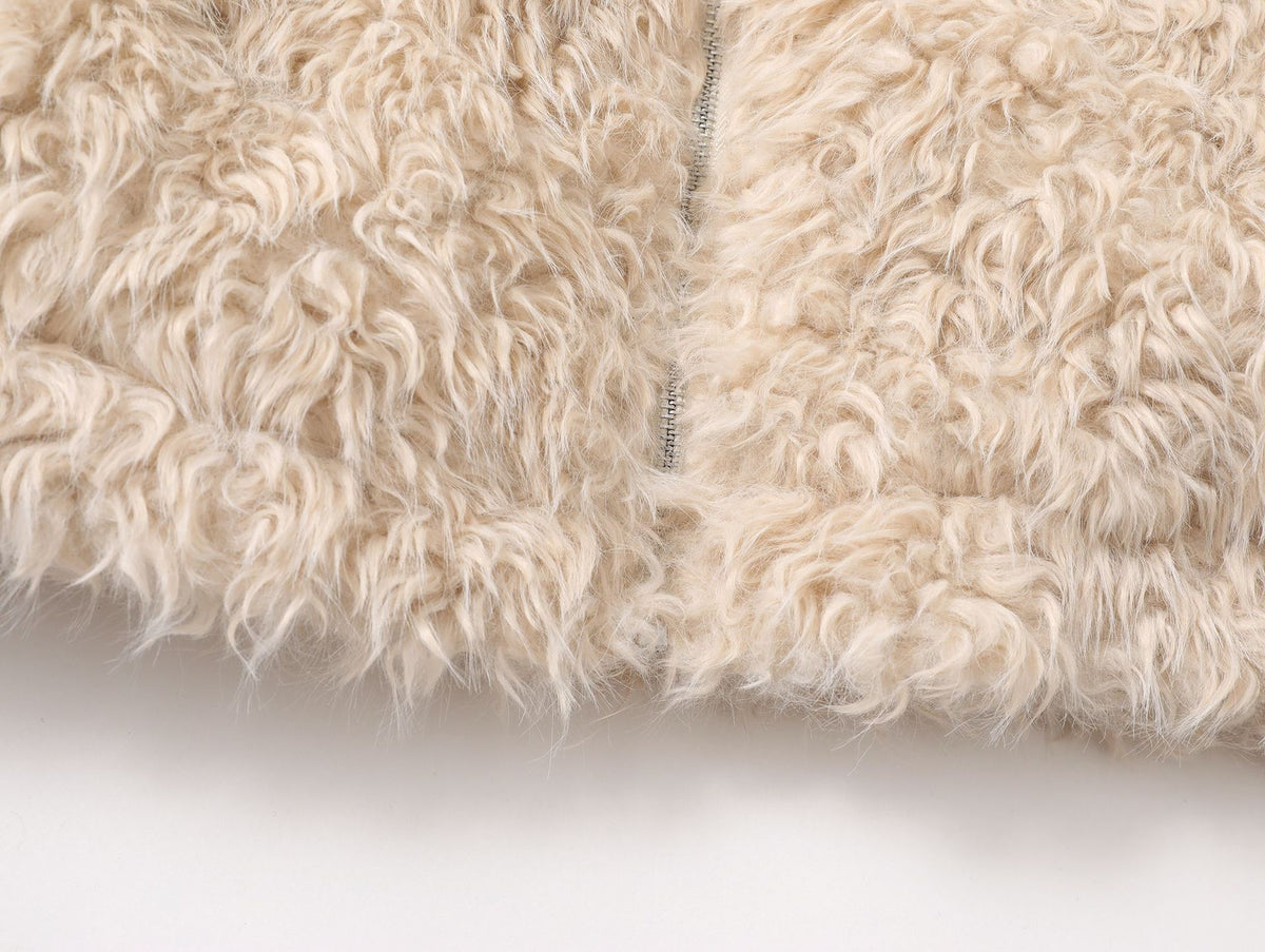 Retro lamb wool cotton jacket