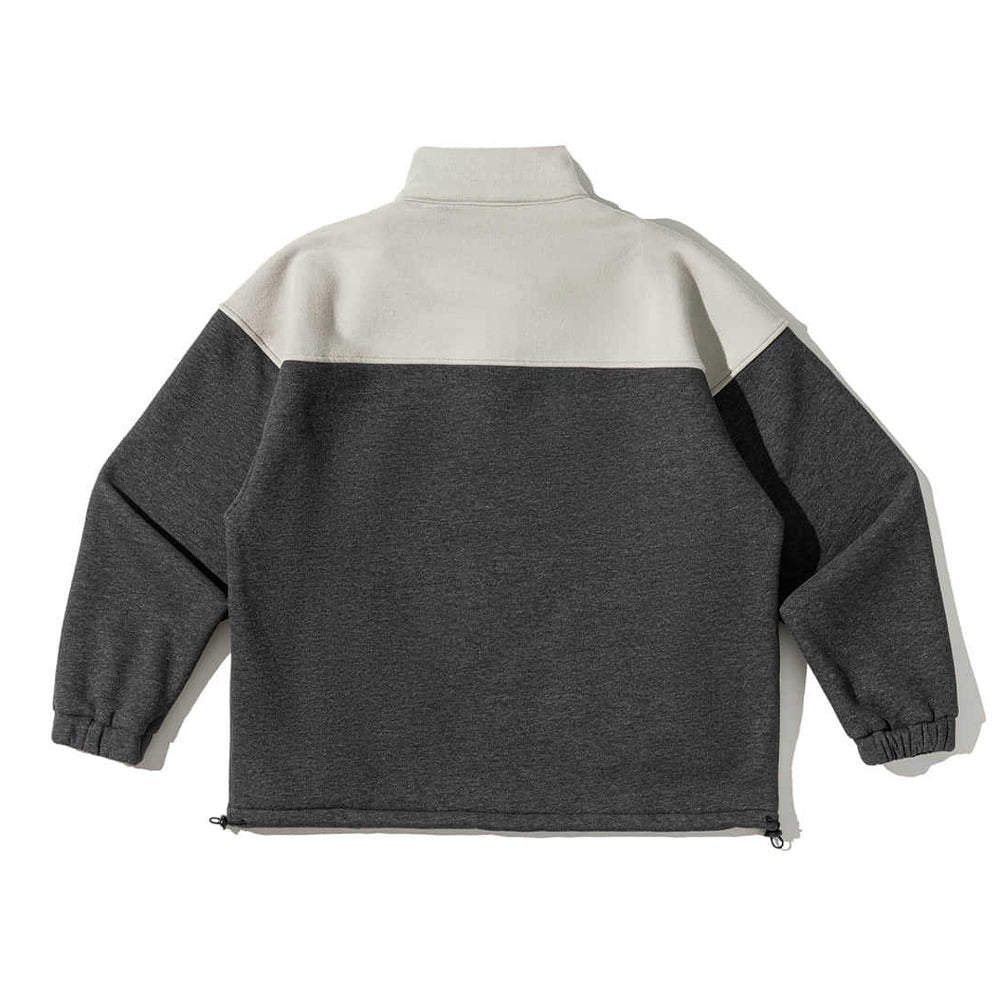 Color-blocked pullover sweatshirt