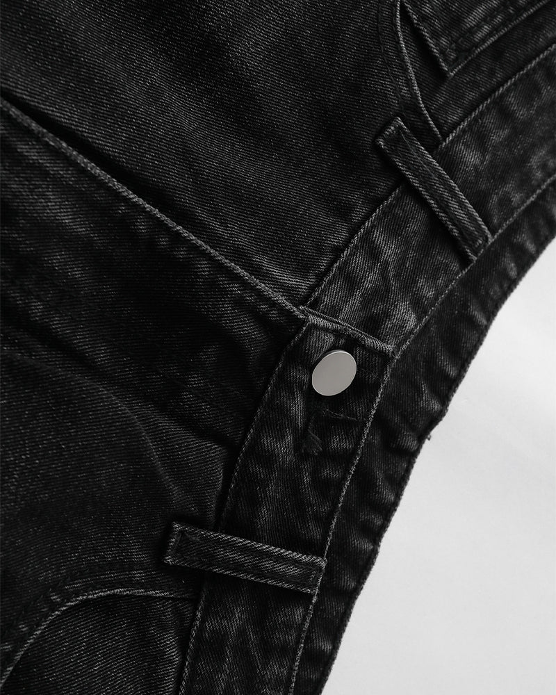 콘트라스트 데님 반바지