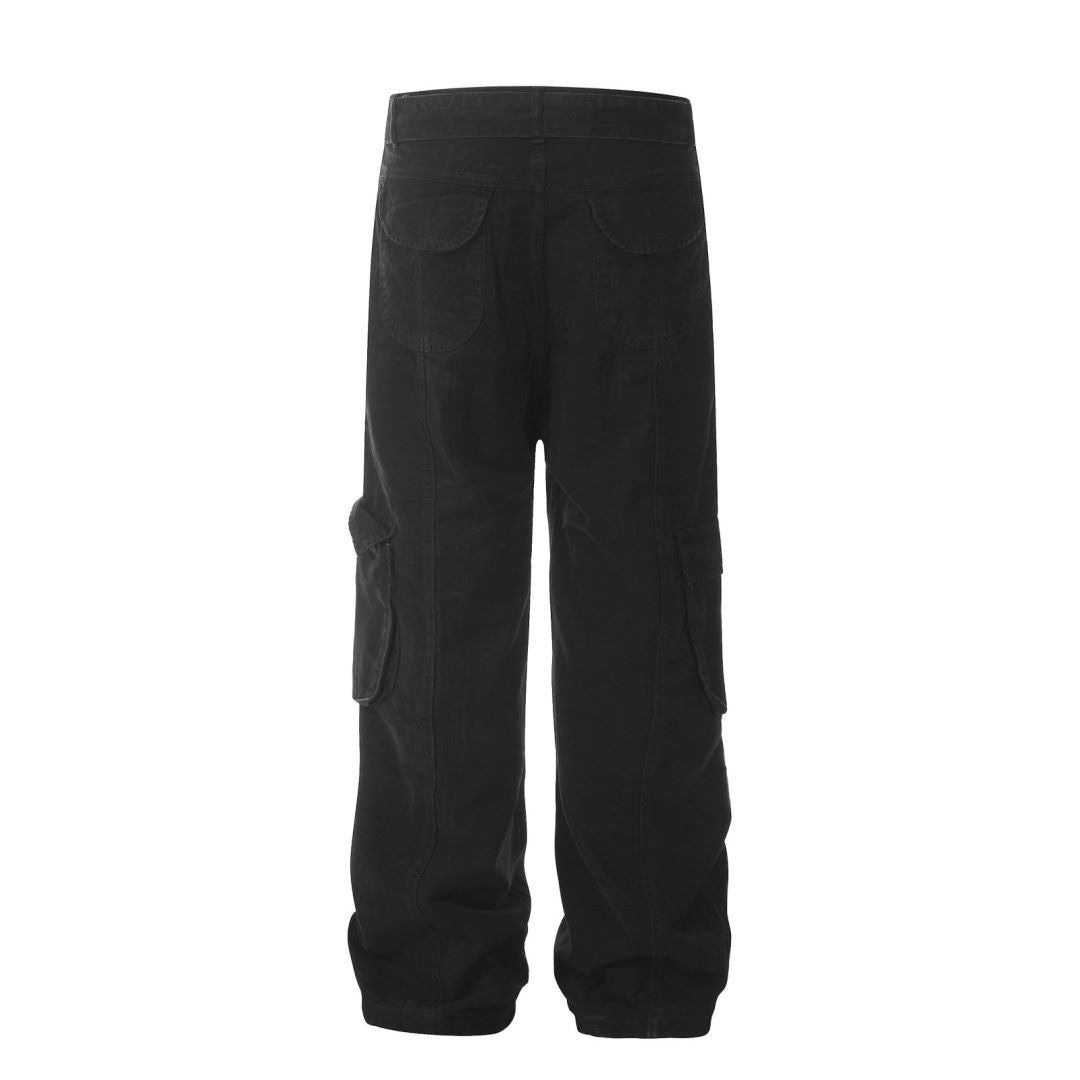 Retro simple heavy duty overalls