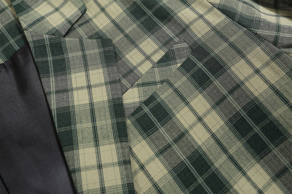 retro plaid couple coat