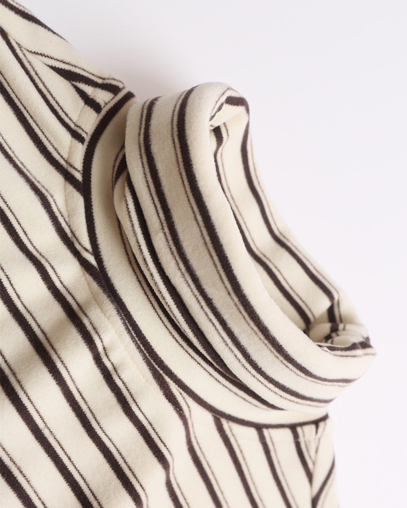 Embroidered striped long sleeves