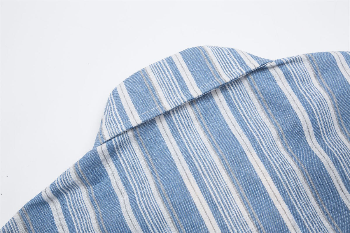 撞色卡通情侶襯衫