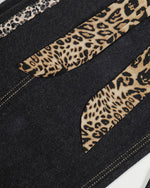 Loose leopard print jeans