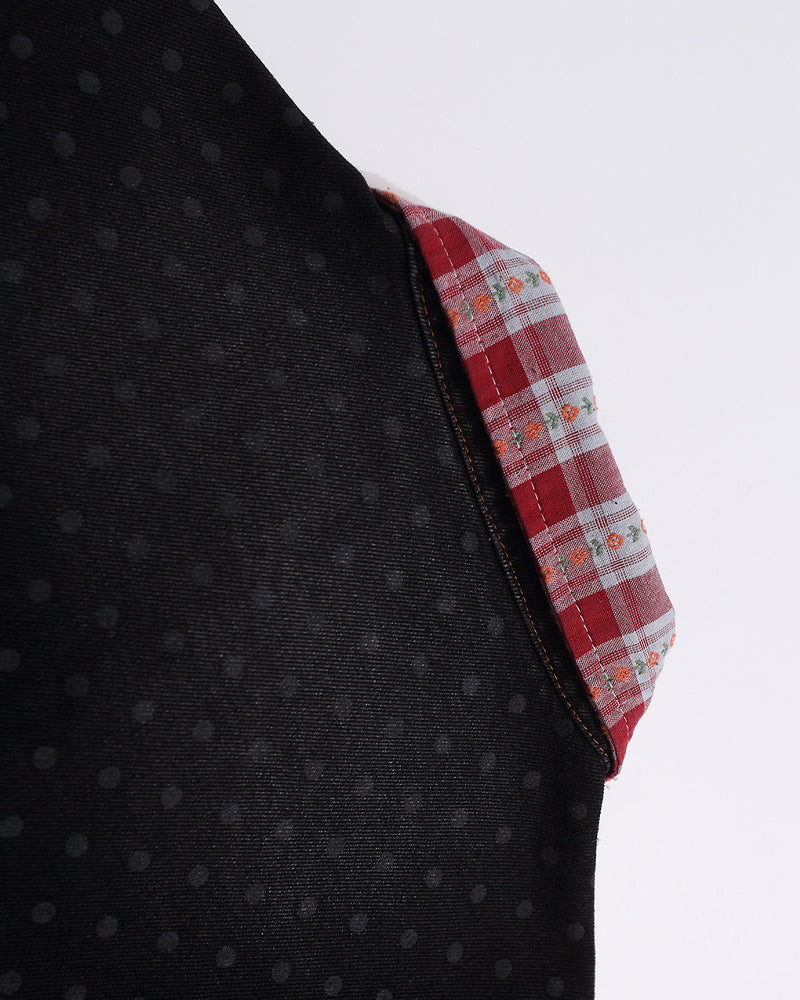 趣味卡通拼接襯衫