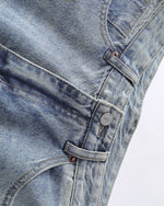 做舊破洞牛仔褲