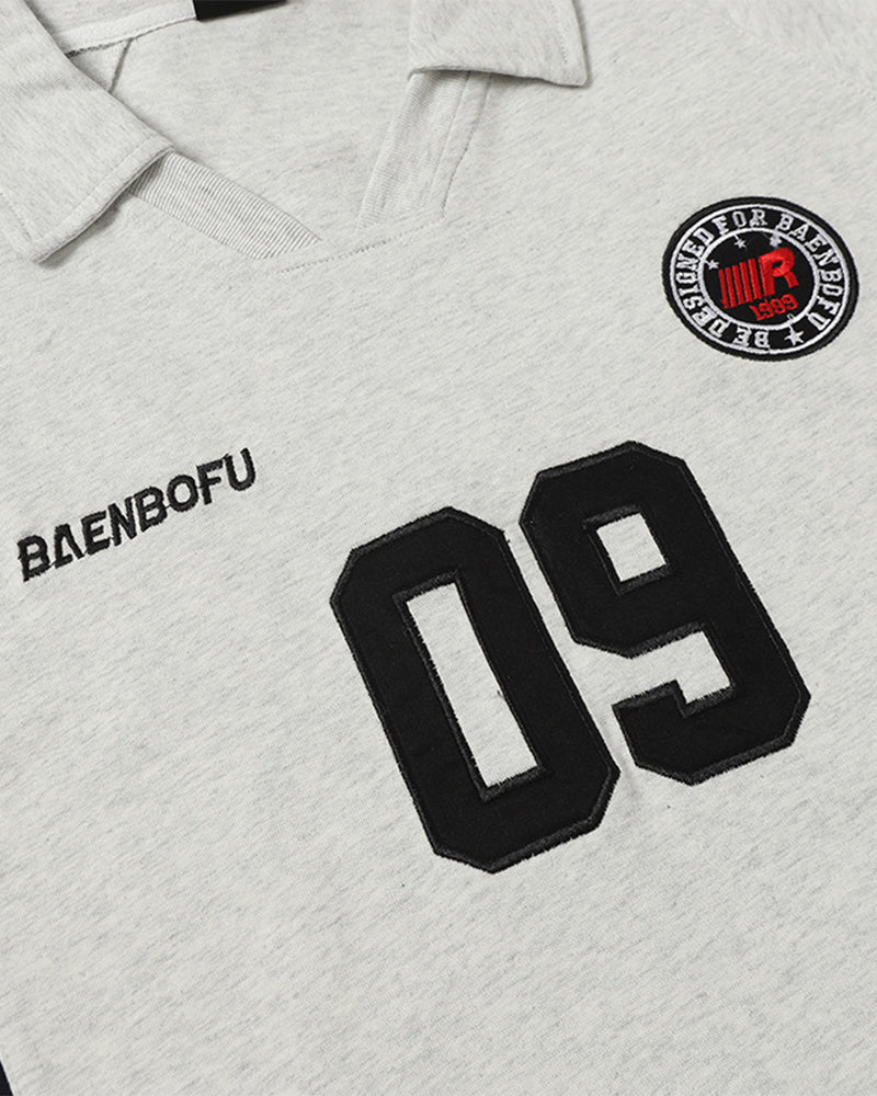 Contrast color loose short sleeves