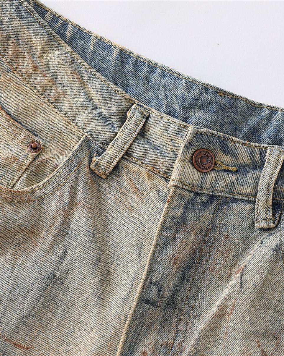 水洗做舊牛仔褲