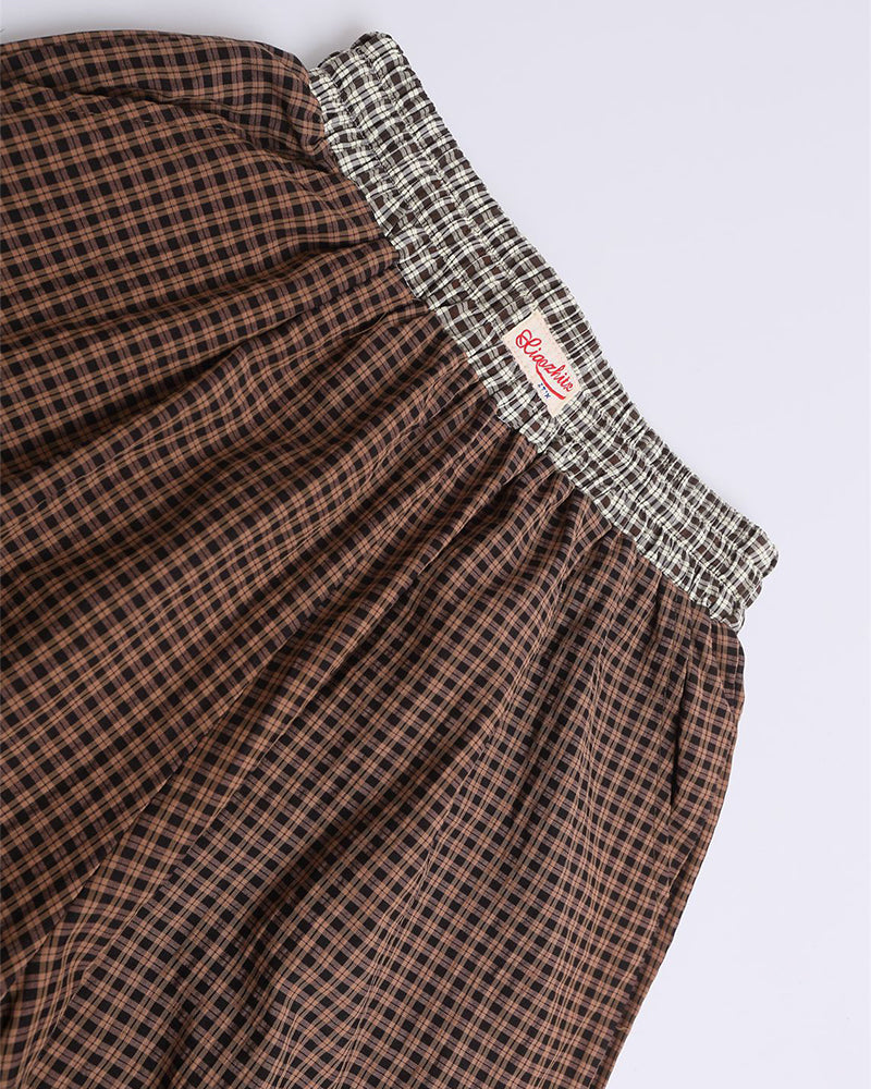 Panelled contrast plaid shorts