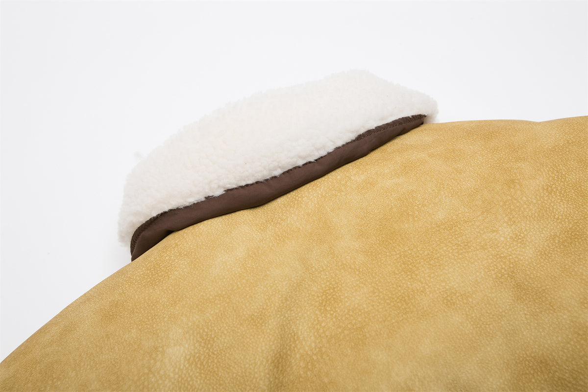 Retro contrast color embroidered cotton jacket