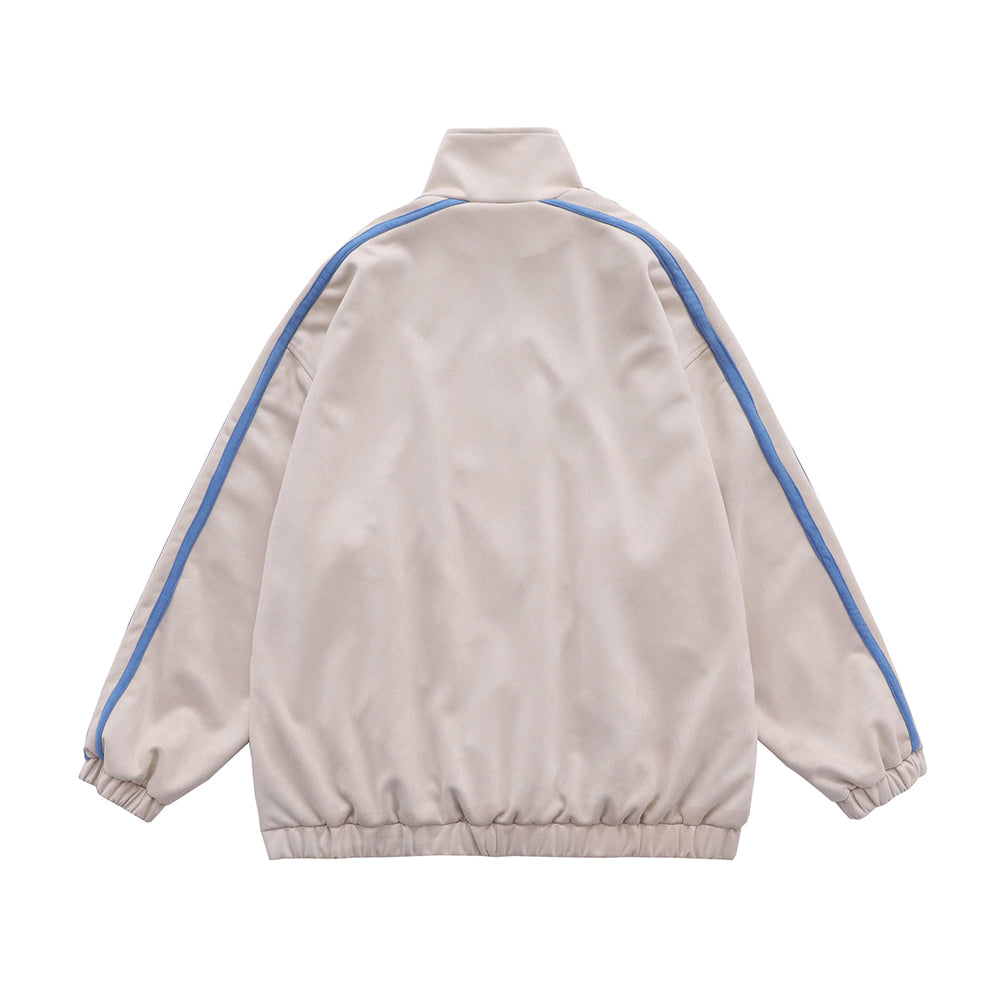 撞色條紋寬鬆外套