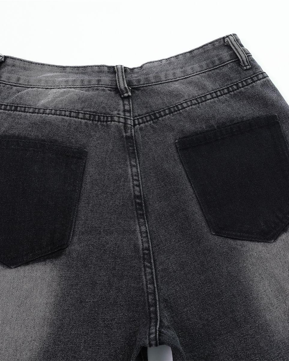 水洗破洞牛仔褲