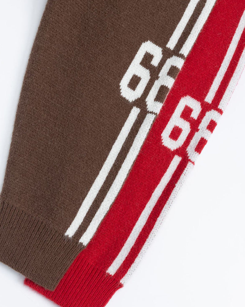 Contrast color pullover sweater