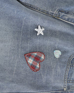 Embroidered Distressed Jeans