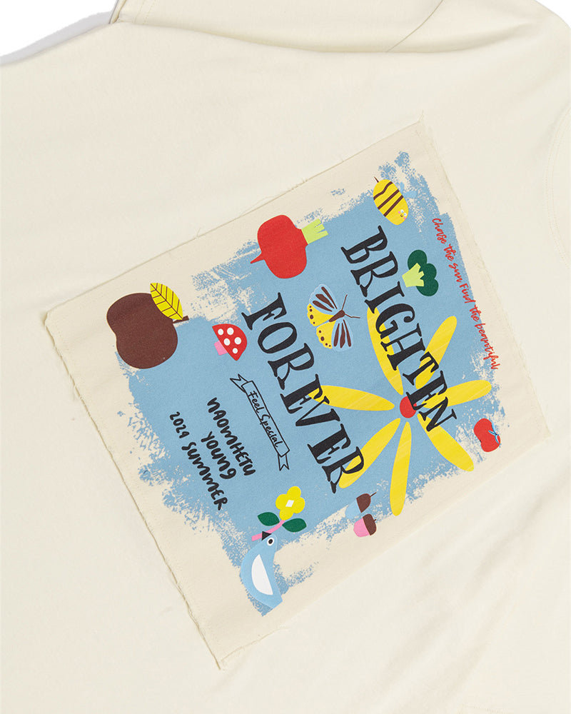 레트로 레터 프린트 반소매