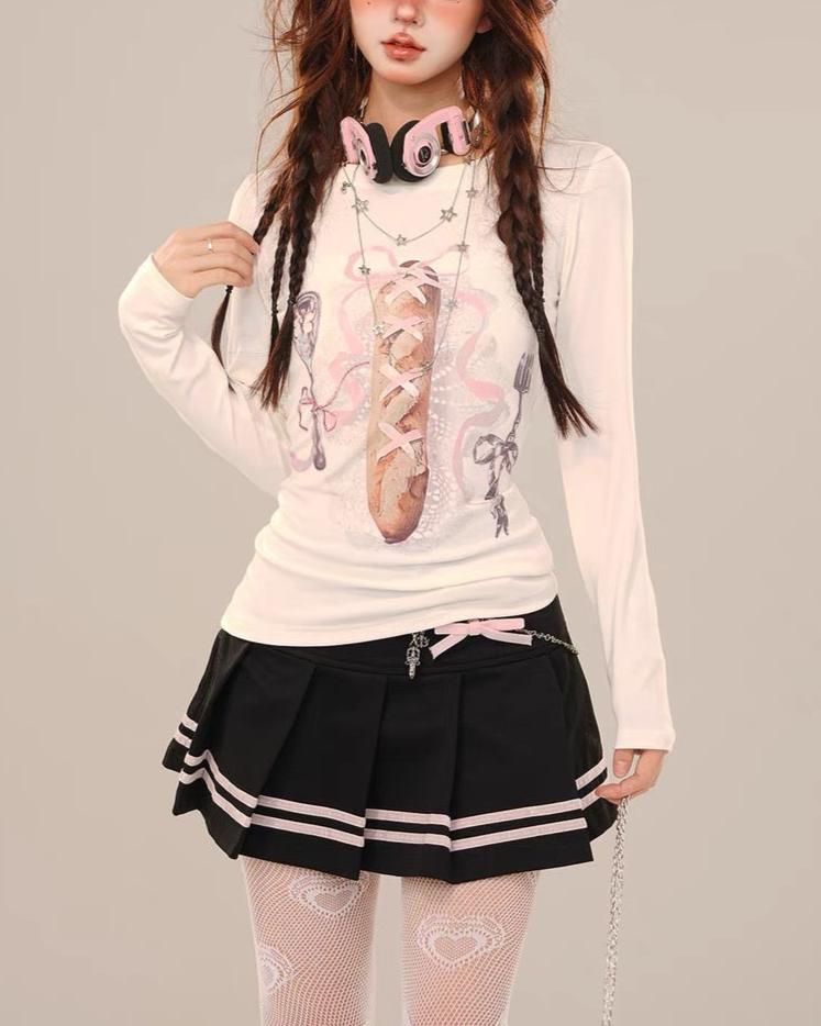 Retro cute embroidered long sleeves (women's style)