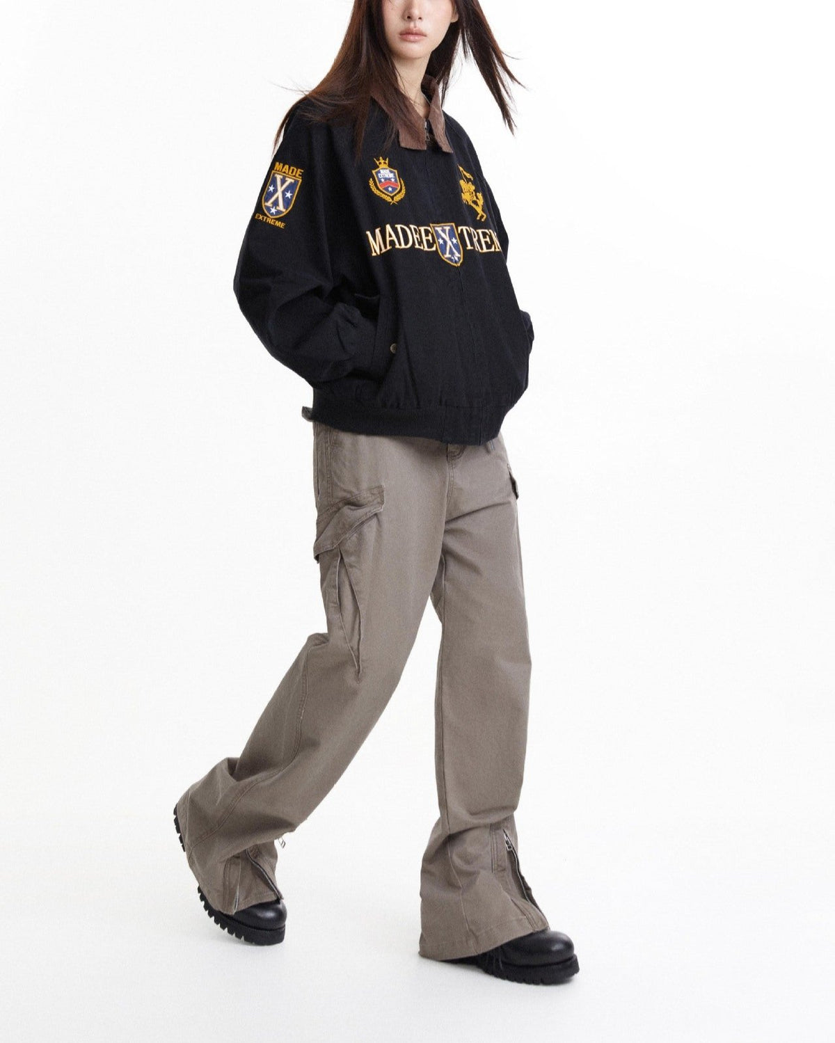 vintage street embroidered jacket