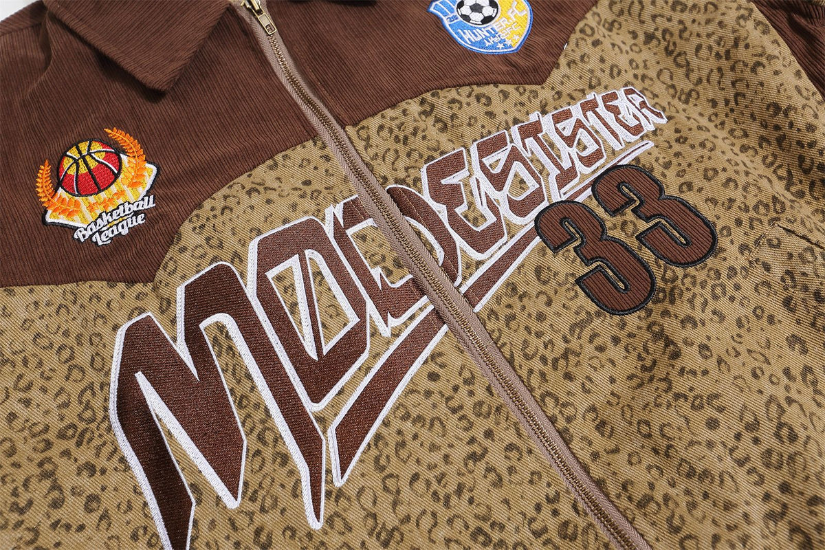 Retro contrast patchwork jacket