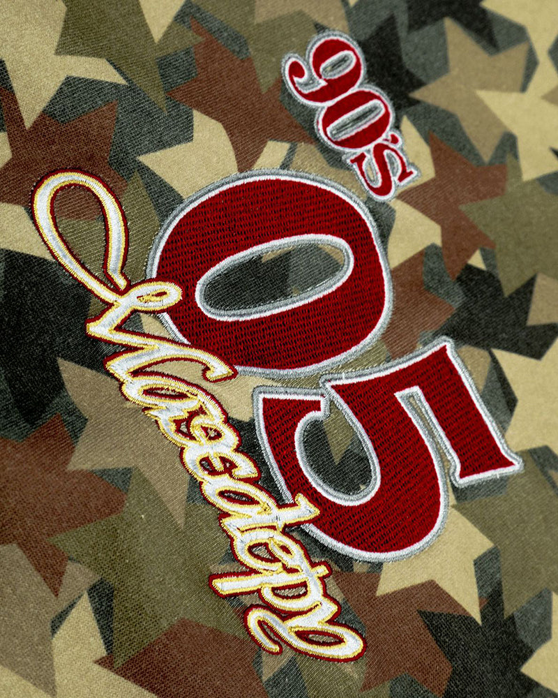 Camouflage hooded sweatshirt jacket