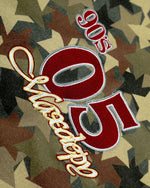 Camouflage hooded sweatshirt jacket