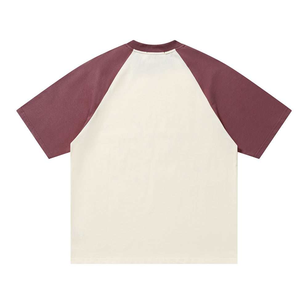 콘트라스트 컬러 라글런 반팔