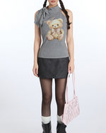 베어 홀터넥 민소매 탑