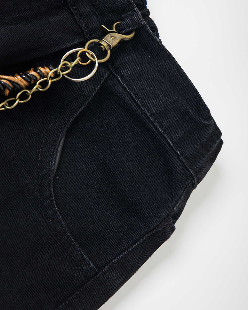 Star patch casual jeans