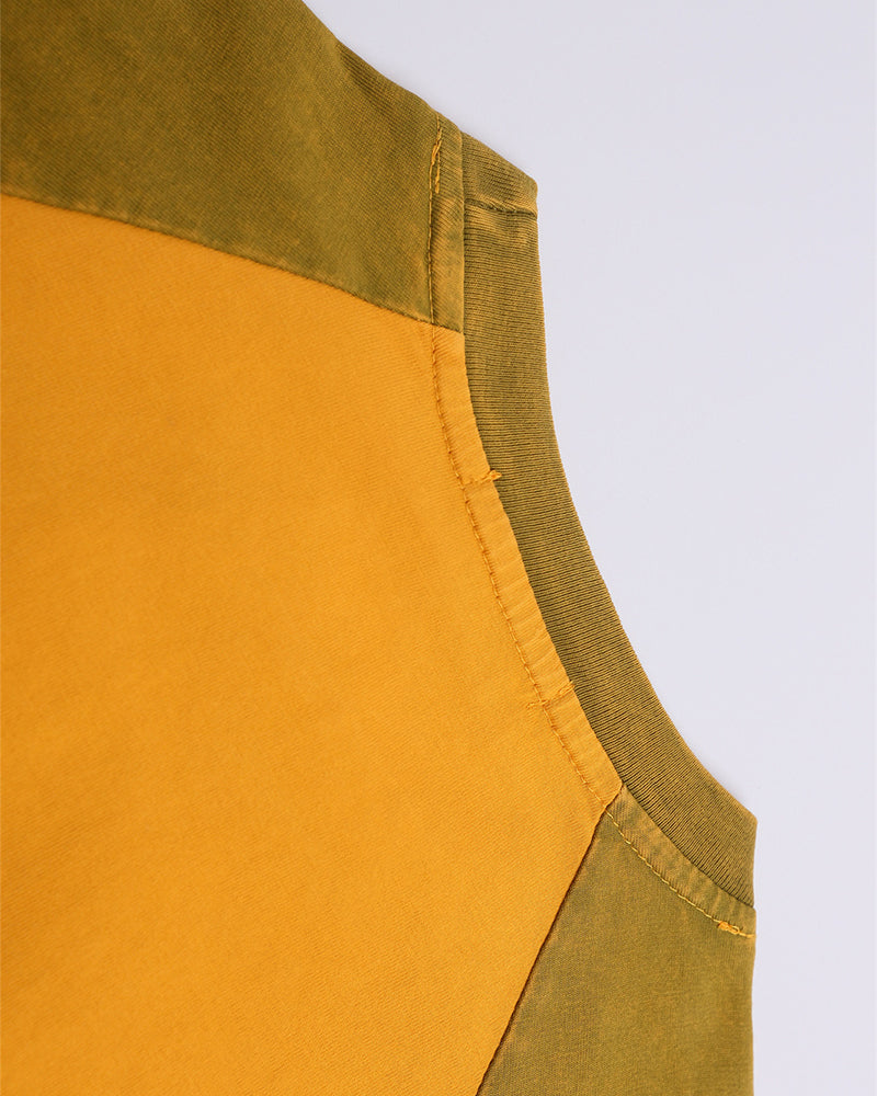 레트로 콘트라스트 래글런 반소매