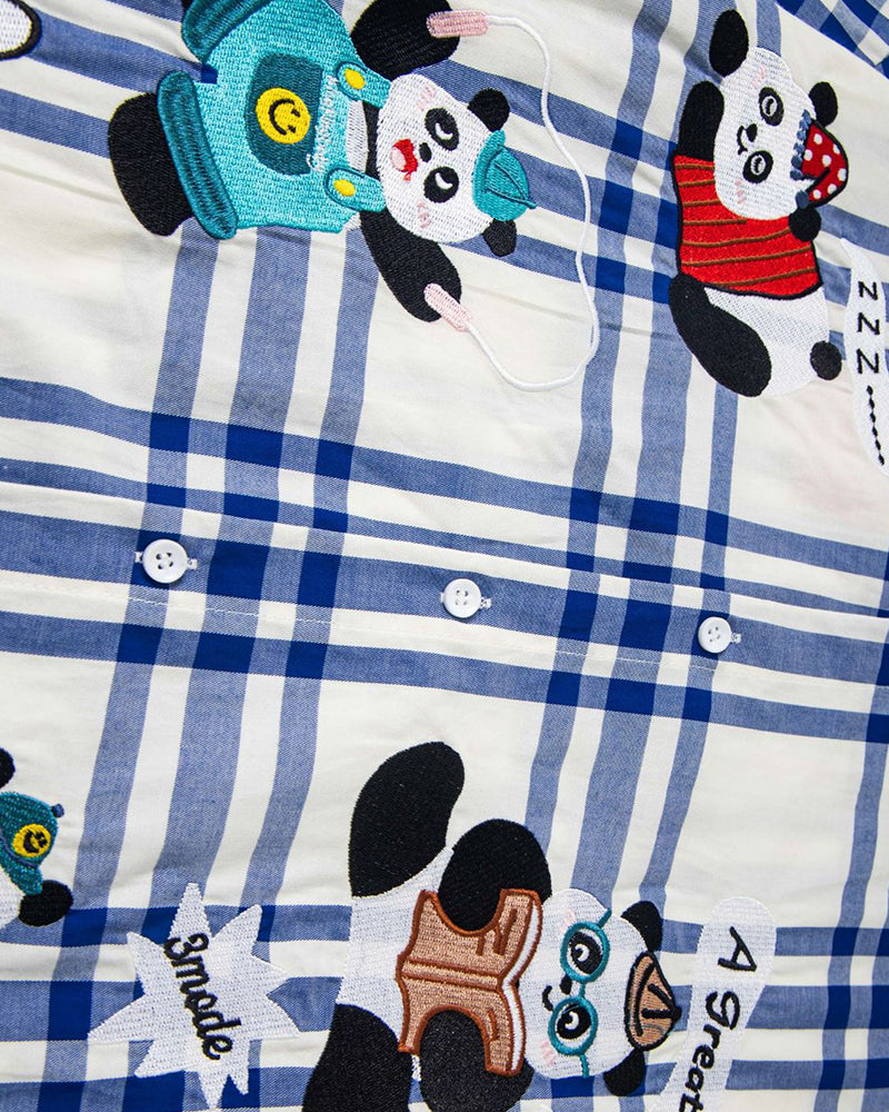 Fun embroidered long-sleeved shirt