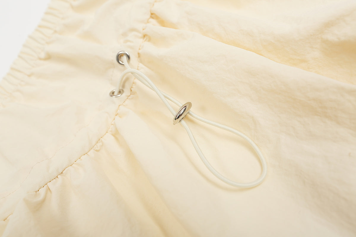 Sporty drawstring bud skirt