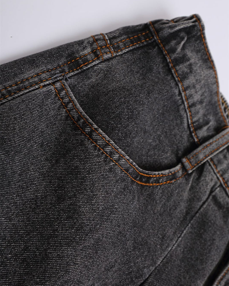 빈티지 워시드 카프리 팬츠