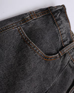 빈티지 워시드 카프리 팬츠